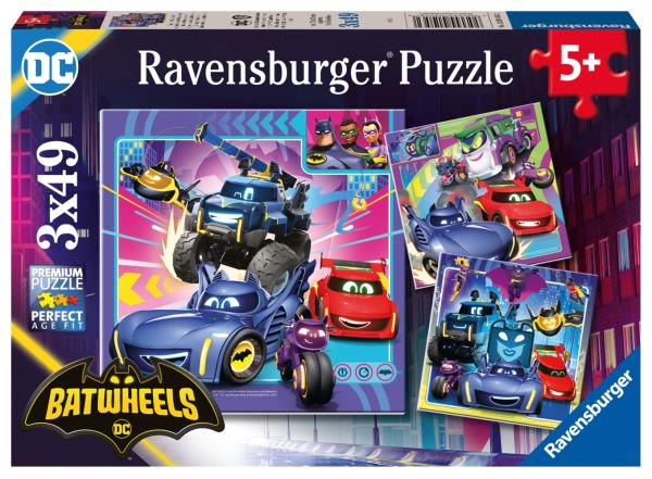 Kinderpuzzle 3x49 Teile - Batwheels - An alle Batwheels!