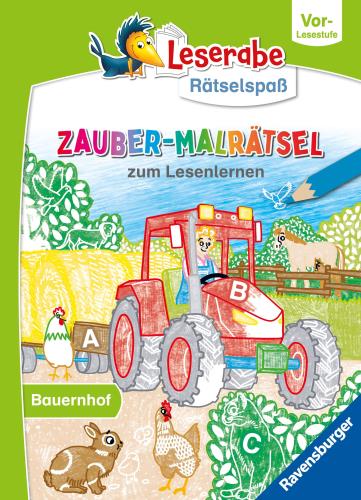 Leserabe Rätselspaß - Zauber-Malrätsel zum Lesenlernen: Bauernhof