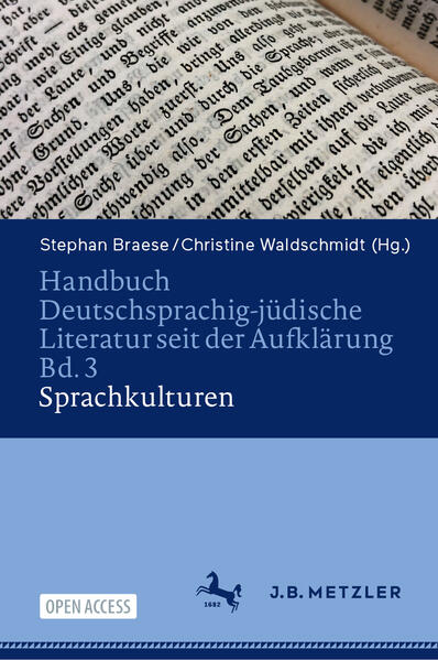 Handbuch deutschsprachig-jüdische Literatur seit der Aufklärung Bd. 3.: Sprachkulturen / Stephan Braese, Christine Waldschmidt (Hrsg.)